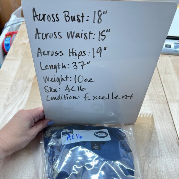 Halogen Floral Wrap Draped Dress Blue Black White Size Medium - Picture 13 of 13